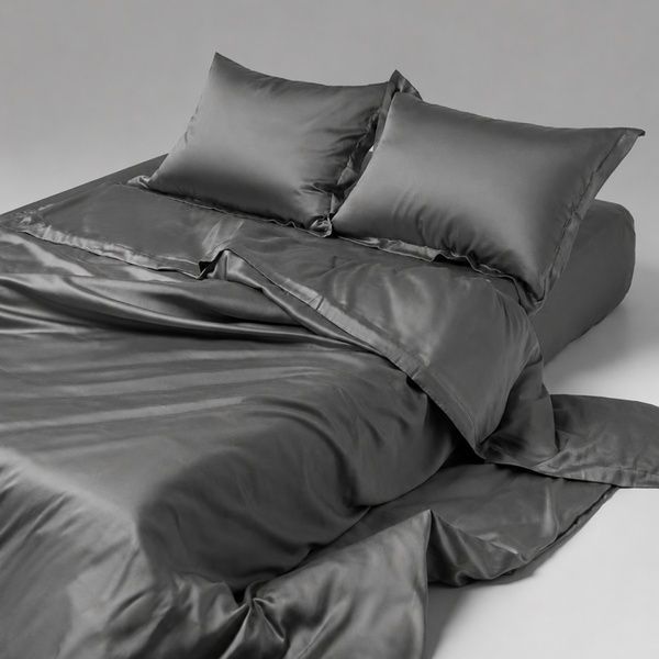 Постільна білизна з тенселя в кольорі Charcoal Grey преміум колекція Signature 00045-1 фото