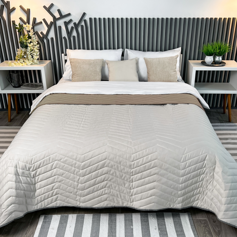 Покривало DOUBLE FACE в кольорі Rainy Day/Taupe Gray розмір 140х210 см 09161 фото
