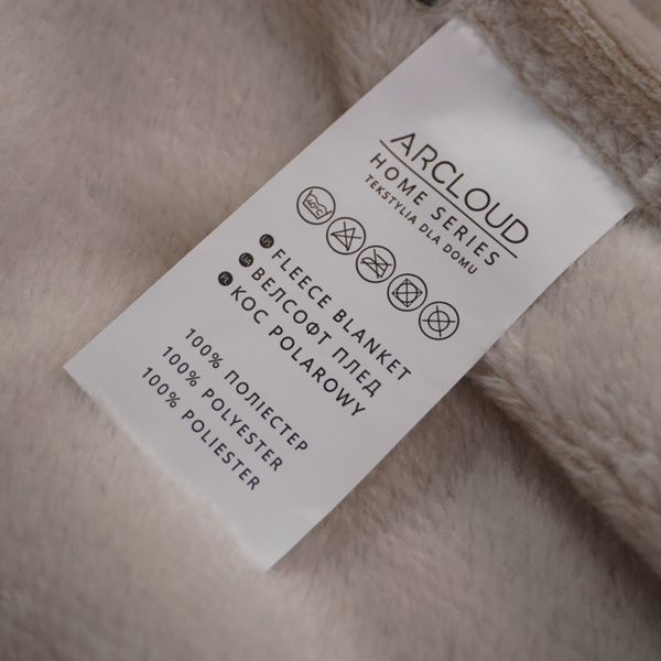 Плед велсофт (флісовий) BLANKET BEIGE TM ARCLOUD 138460 фото