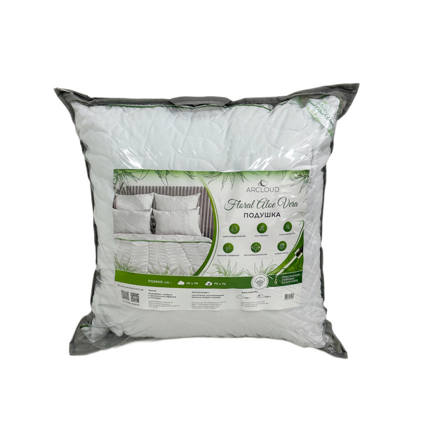 Подушка для сну Floral Aloe Vera / Флорал Алое Вера з екстрактом алое на блискавці 1117 фото