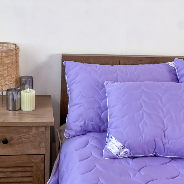 Подушка для сну 50х70 см Floral Lavender / Флорал Лаванде зі знімним чохлом 07278 фото