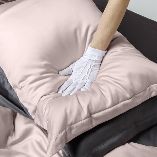 Постільна білизна преміум класу Signature з тенселя 300 TC в кольорі charcoal grey 4279 + rose beige 4291 00050 фото