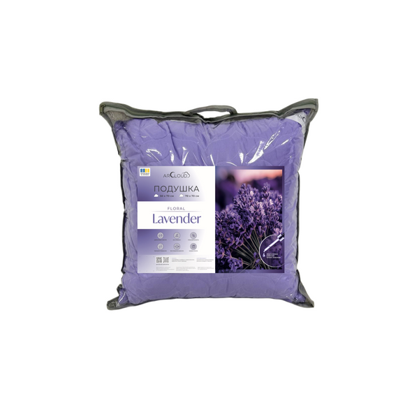 Подушка для сну Floral Lavender / Флорал Лаванде зі знімним чохлом 1118 фото